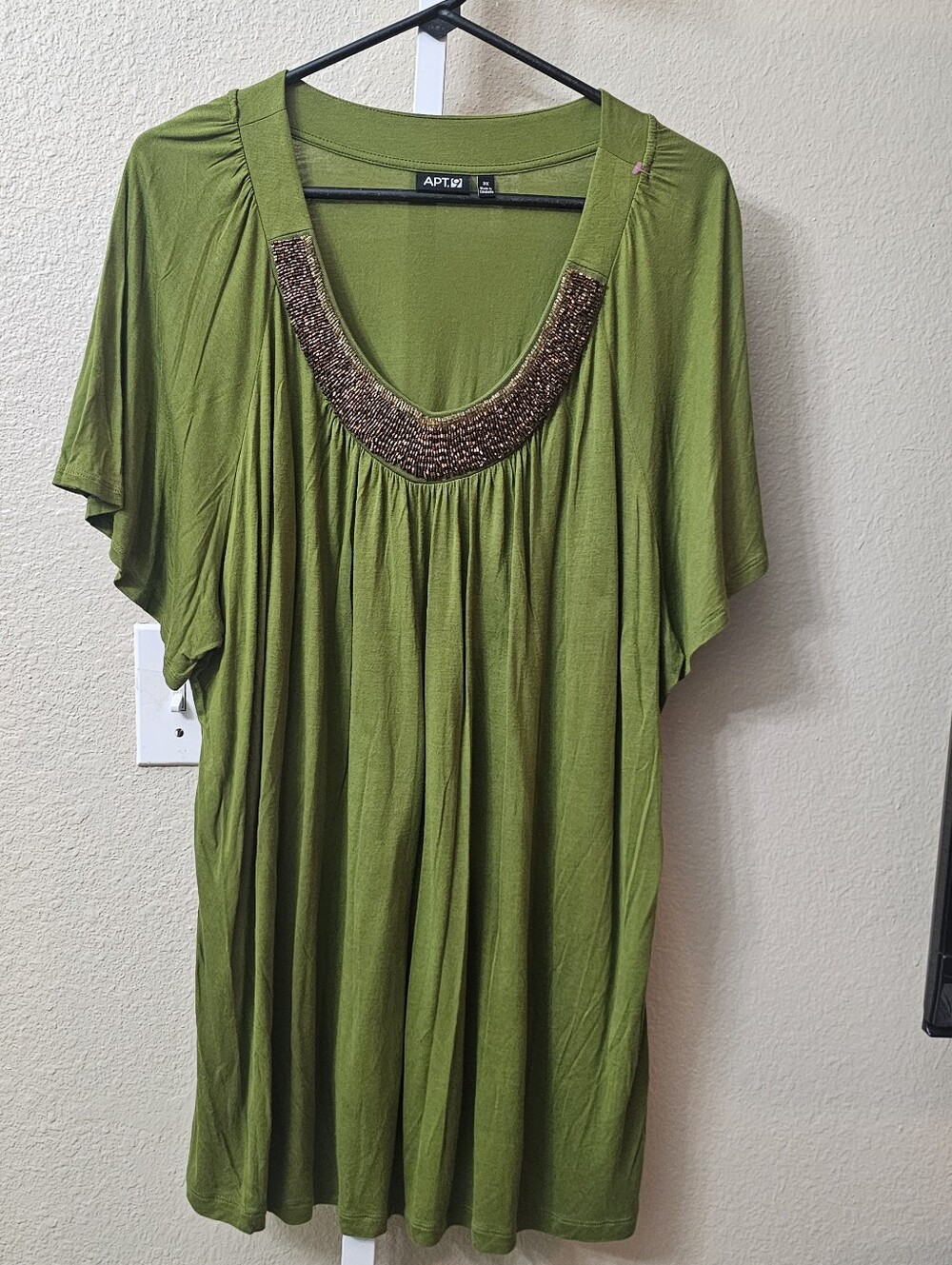 Apt. 9 short-sleeve olive green blouse